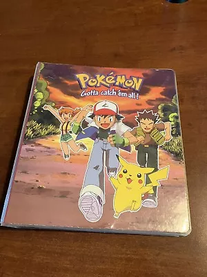 Vintage Pokemon 3 Ring Notebook Card Binder 11.5  X 10   Nintendo 90’s • $34.95