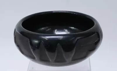 Santa Clara Blackware Pottery Bowl Lorencita Naranjo Tafoya (1899-1987) 8 3/4 D • $310.25