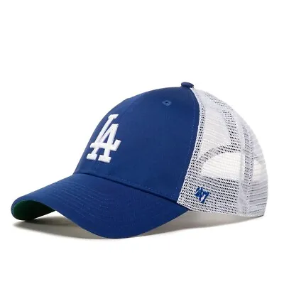 47 Brand Licensed Los Angeles Dodgers MVP Branson Trucker Cap Blue Adjustable • £21