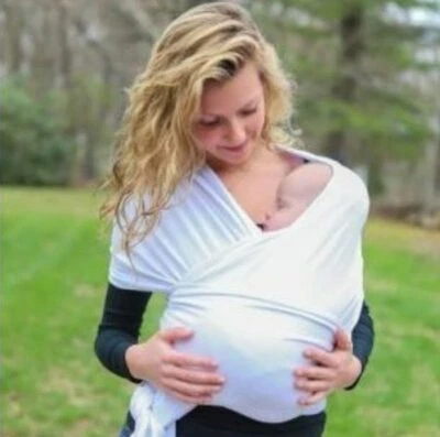 $18.98 • Buy Woombie Wrap And Go Hands Free Baby Carrier In Heather Cream