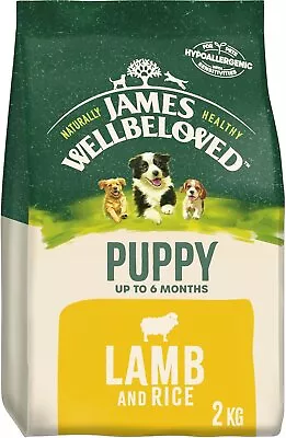 James Wellbeloved Puppy Lamb & Rice 2 Kg Bag Hypoallergenic Dry Dog Food • £17.49