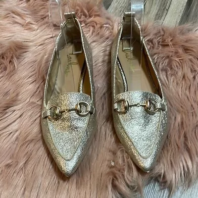 Lulu’s Charlotte Gold Sparkle Flat Size 6.5 • $27