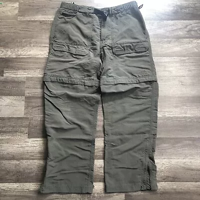 The North Face Pants Mens M Olive Green Convertible Hiking Cargo Shorts Wear • $15