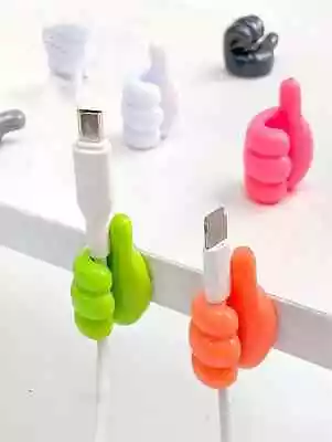 X 4 Pcs Clip Holder Cable Wire Phone USB Charger Desk Multicolour Tidy Organiser • £3.99