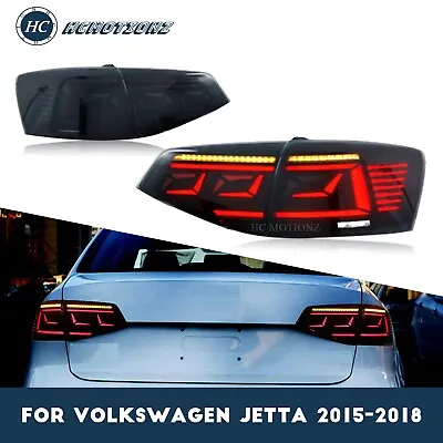 LED Tail Lights For 2015-2018 Volkswagen VW Jetta MK6 Sequential Smoke Rear Lamp • $329.99