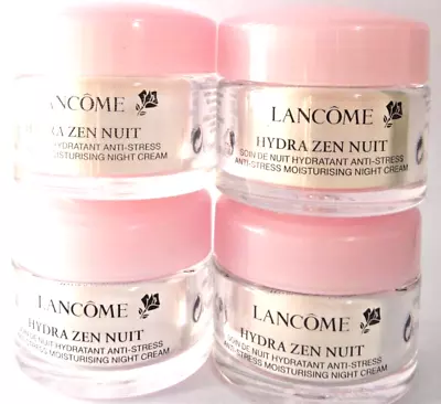 LANCOME Hydra Zen NUIT Anti-Stress Moisturising Night Cream 60ml NEW In 4x15ml • £38.95