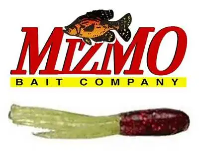 Mizmo Tubes Crappie Panfish 1.5 Inch Dusters 11309 Red Glitter Chartreuse Tail • $5.99