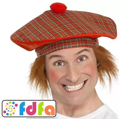 Smiffys Tam-O-Shanter Hat Novelty Scottish Fun Mens Adults Fancy Dress • £7.89