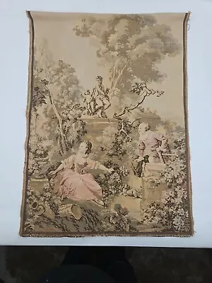 Vintage French Wall Tapestry. Age Unknown. 20x27 .  • $67.48
