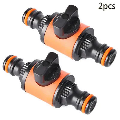 1/2/3Pcs Garden Hose Pipe In Line Tap Shut Off Valve Fitting Connector Stop Cock • £4.85