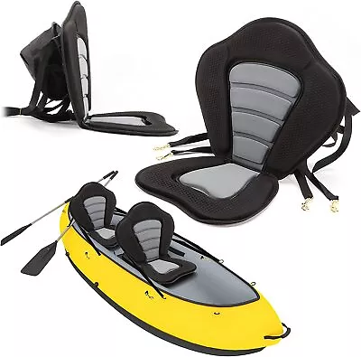 SUP Kayak Seat High Backrest Chair Paddleboard Seat Canoe Boat Mesh Poket • £22.89
