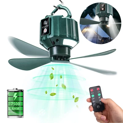 $30.89 • Buy Portable Desk Fans Rechargeable Outdoor USB Fan Camping Fan With Hook& Led Light