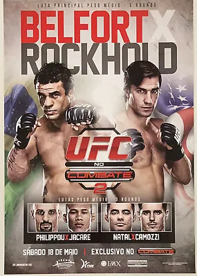 UFC Fight Night Rockhold Vs Belfort Portuguese Event Poster 27x39 Unsigned • $74.99