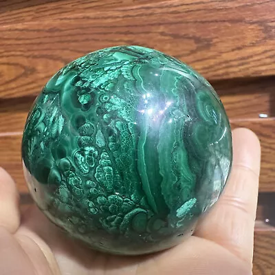 423g TOP Natural Malachite Quartz Polished Sphere Crystal Energy Ball Decor • $178.90
