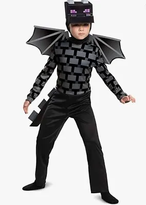 Disguise Minecraft  Ender Dragon Jumpsuit Mask Costume Halloween M8-10 New Read • $12.99