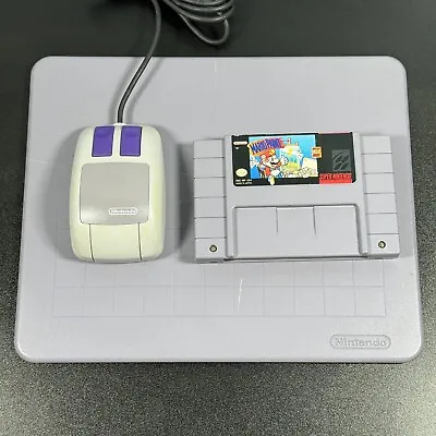 Mario Paint Bundle Super Nintendo SNES - Game Mouse And Pad - • $39.99