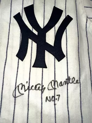 Mickey Mantle Signed  No 7  Yankees Mitchell & Ness Jersey AUTO UDA COA PSA/DNA • $3001