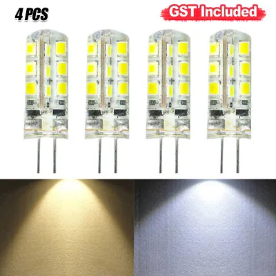8PCS G4 3W Cool White LED 12V DC Light Corn Bulbs 24 SMD Silicone Lamp Globe • $5.55