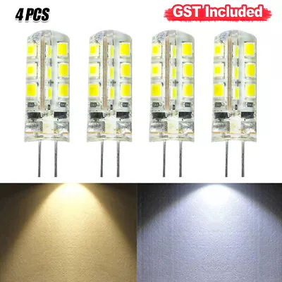 8PCS G4 3W Cool White LED 12V DC Light Corn Bulbs 24 SMD Silicone Lamp Globe • $6.56