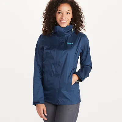 Marmot Womens PreCip Eco Waterproof Jacket (Arctic Navy) • £50