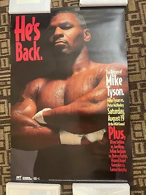 Original  Iron Mike Tyson V Peter McNeeley MGM Boxing Fight Poster 33X22 • $200