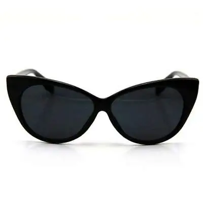 Cat Eye Sunglasses Black Retro Rockabilly Pin Up 50's Tipped Pointed Chic Cool • $9