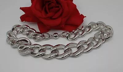 Gorgeous Silver Tone Classic Links 20  Necklace    CAT RESCUE • $9.99