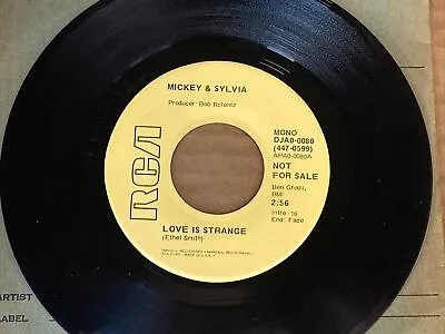 MICKEY & SULVIA Love Is Strange 7” Vinyl Record 1973 Promo Mono (VG) • $1.99