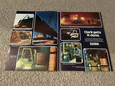 1977 Clark Equipment Print Ad Clark 125b Loader Melroe Bobcat Loader Crane 7707 • $7.99