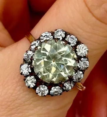 £235 • Buy GEORGIAN GOLD And PASTE RING  Early 19th Century SIZE P SUPERB