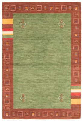 Traditional Hand Knotted Carpet 4'0  X 6'0  Gabbeh Wool Area Rug • $263.80