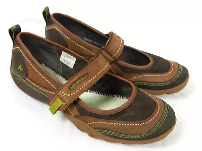 Merrell Shoes Womens 9 Brown Leather Mary Jane Flats Shoes • $26.99