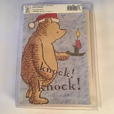 Pooh Knock Knock Is That You Santa Christmas Cards Michel & Co. Two In Open Box • $19.12