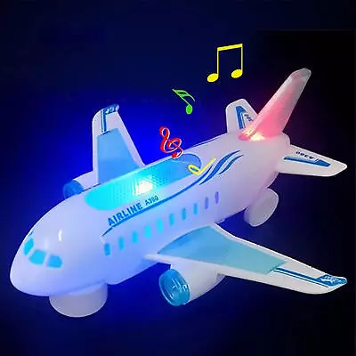 Kids Electronic Aeroplane Toy With Music Autopilot Flash Sound Educational Toy  • $19.46