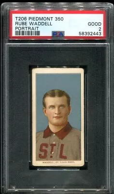 T206 Rube Waddell Portrait ** PSA 2 ** Piedmont 350 - Hall Of Fame - Great Image • $759.99