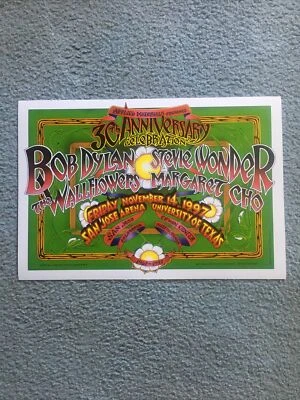 $39 • Buy Bob Dylan Wallflowers Stevie Wonder Concert Poster San Jose Austin BGSE5 AMAT 30