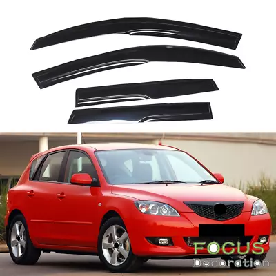 Window Visors Deflector Rain Guards For Mazda 3 Hatchback 4Door 2004-2008 2009 • $26.95