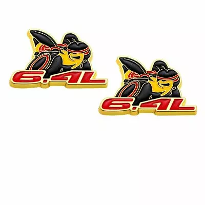 $14.99 • Buy BRAND NEW 2x 6.4L Super Bee Fender Emblem / Badge Replace TRUNK BADGE GOLD