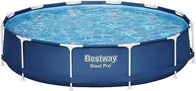 Bestway Steel Pro Swimming Pool Above Ground Round Paddling Pool 12ft X 30in • £97.08