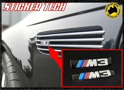 2x Red And Blue M3 M Tec Side Vent Badge Sticker To Suit Bmw E46 2001 - 2006 • $20