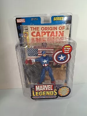 Marvel Legends Series I Captain America Action Figure & Comic NIB • $30