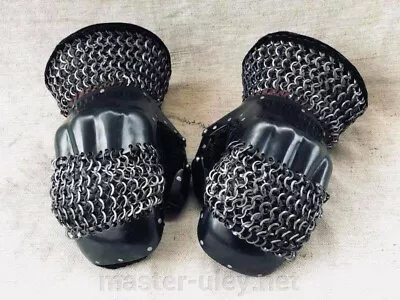 £108 • Buy Medieval Chainmail Medieval Knight Gauntlets Gothic Gauntlet Gloves