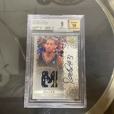 2003-04 UD Glass Monumental Marks Reggie Miller Auto  BGS 9/10 • $256.01