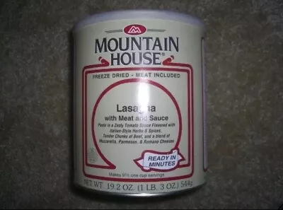 1 Can Of Mountain House Freeze Dried Food Lasagna With Meat And Sauce • $25