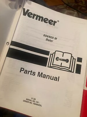 Vermeer  Tractor Parts  Manual Book Catalog  604 605 Baler Wagon • $27