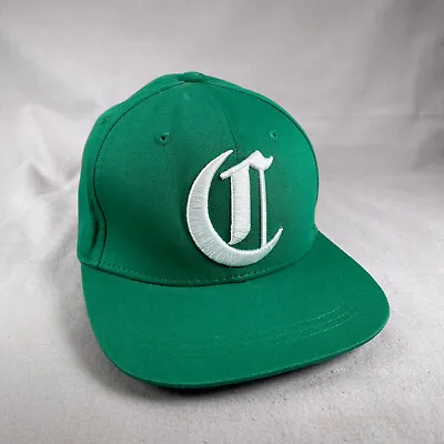 Old English C Logo Hat Mens One Size Green Snapback Cap H&M Embroidered • $13.58