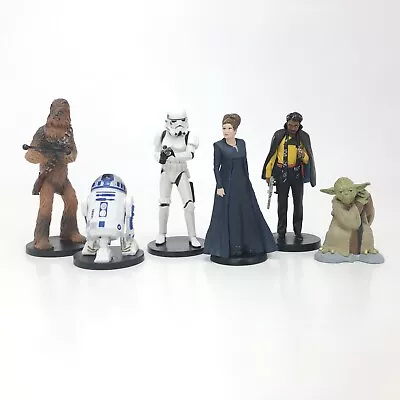 Star Wars Chewbacca Leia Lando Yoda R2-D2 Stormtrooper Cake Topper Figure Lot • $19.51