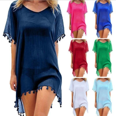 £10.91 • Buy Women Beach Dress Summer Bikini Cover Up Sarong Swimwear Kaftan Beach Swimsuit