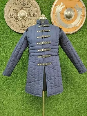 Medieval Gambeson Arming Doublet Quilted Armor Aketon Costume Jacket • $104