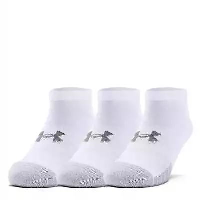 Under Armour Mens Tech No Show 3 Pack Socks Trainer Moisture Wicking • £6